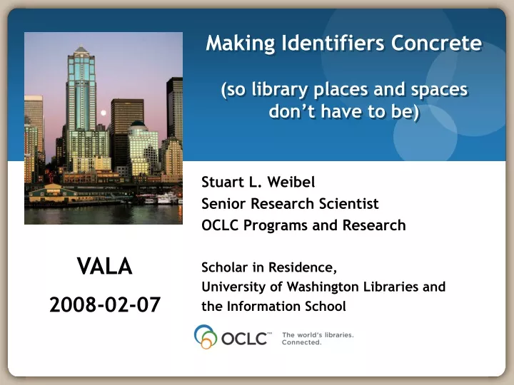 making identifiers concrete so library places and spaces don t have to be