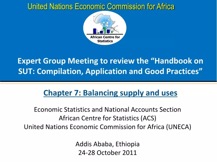 expert group meeting to review the handbook on sut compilation application and good practices