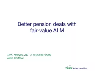Better pension deals with  fair-value ALM