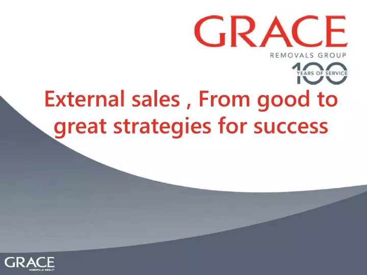 external sales from good to great strategies for success