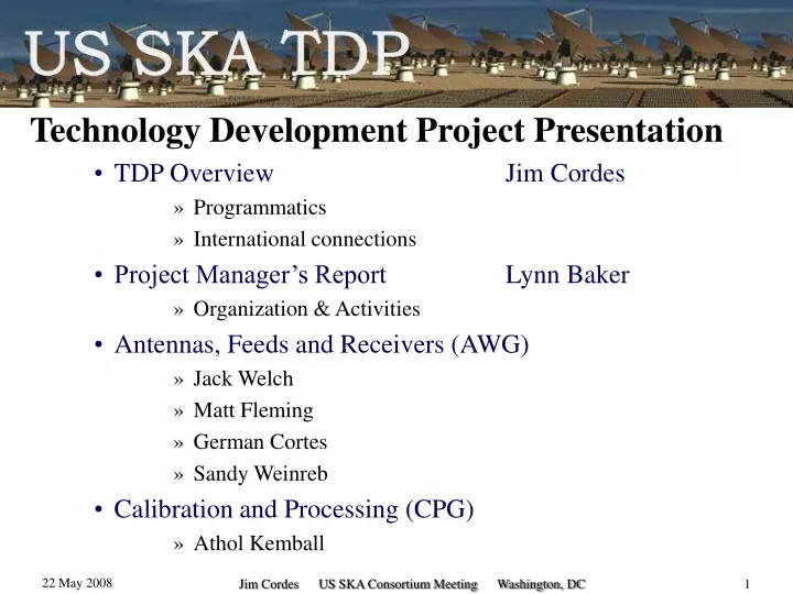 technology development project presentation