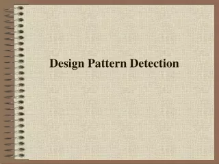Design Pattern Detection