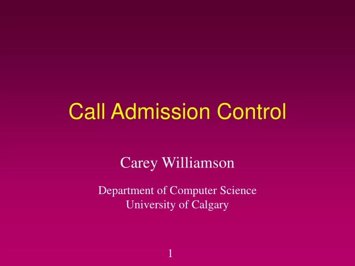 call admission control