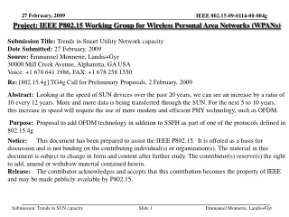 Project: IEEE P802.15 Working Group for Wireless Personal Area Networks (WPANs)