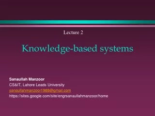 Knowledge-based systems