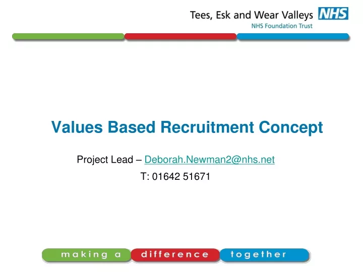 values based recruitment concept