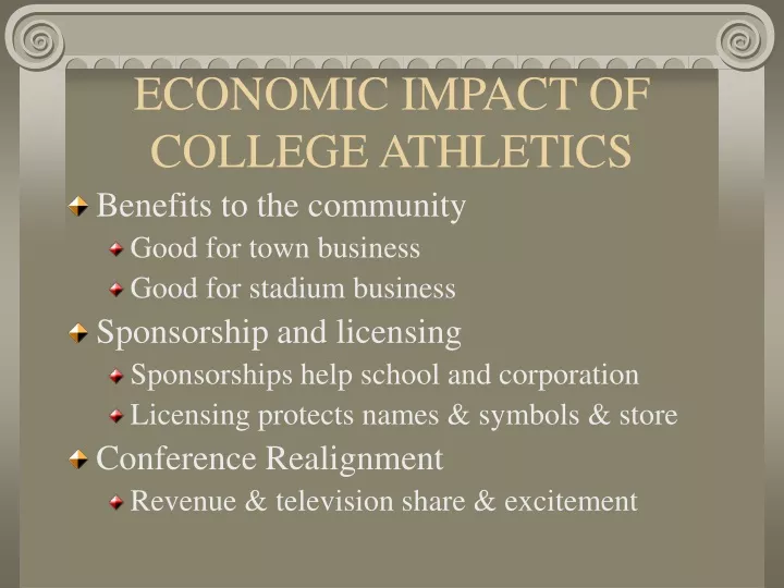 economic impact of college athletics