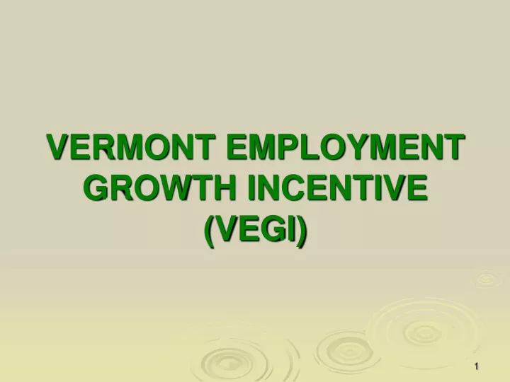 vermont employment growth incentive vegi