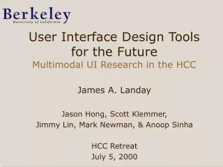 User Interface Design Tools for the Future  Multimodal UI Research in the HCC