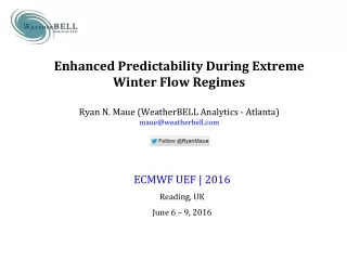 ECMWF UEF | 2016  Reading, UK