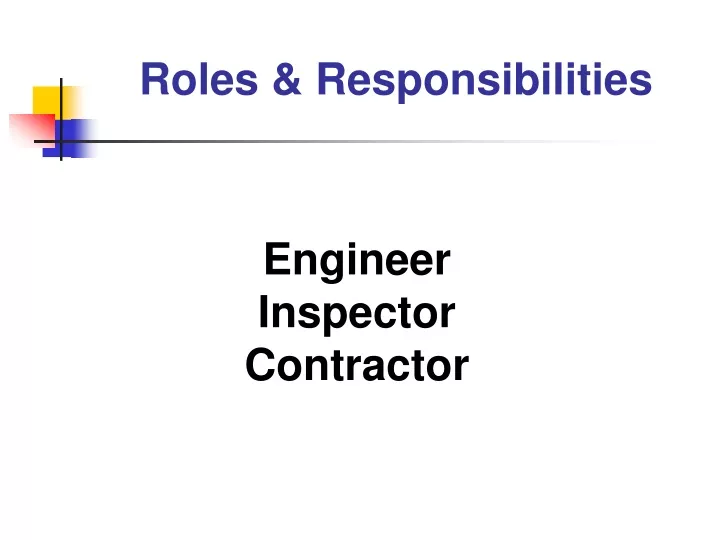 roles responsibilities