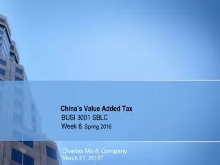 China’s Value Added Tax