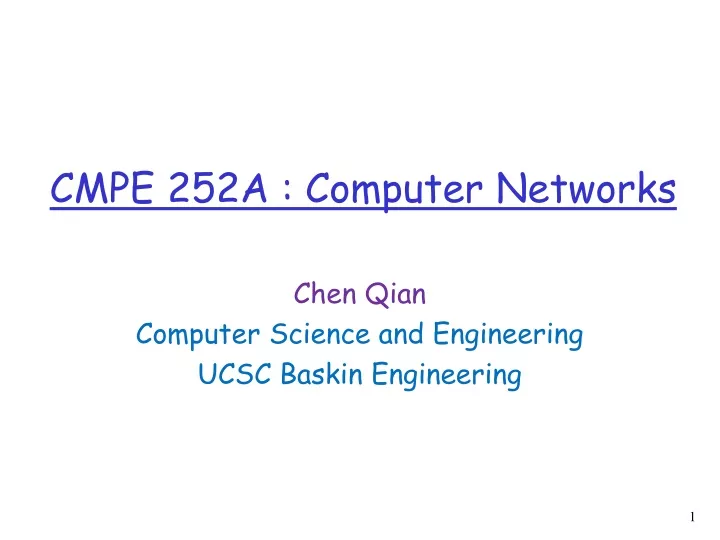 cmpe 252a computer networks