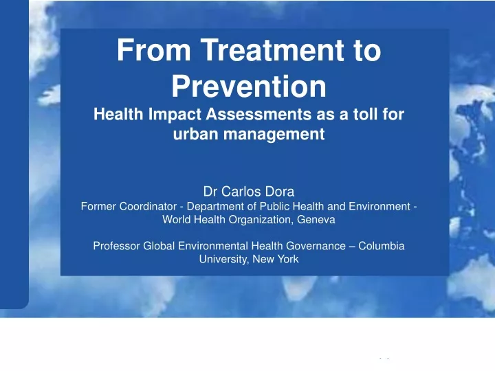from treatment to prevention health impact