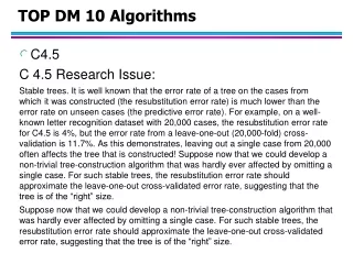 TOP DM 10 Algorithms