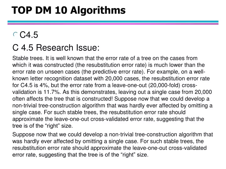 top dm 10 algorithms