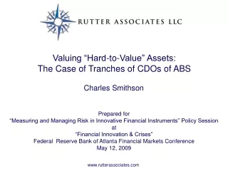 Valuing “Hard-to-Value” Assets:  The Case of Tranches of CDOs of ABS