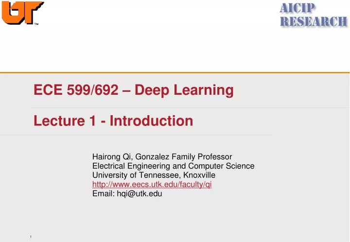 ece 599 692 deep learning lecture 1 introduction