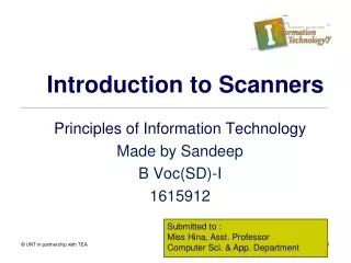 Introduction to Scanners