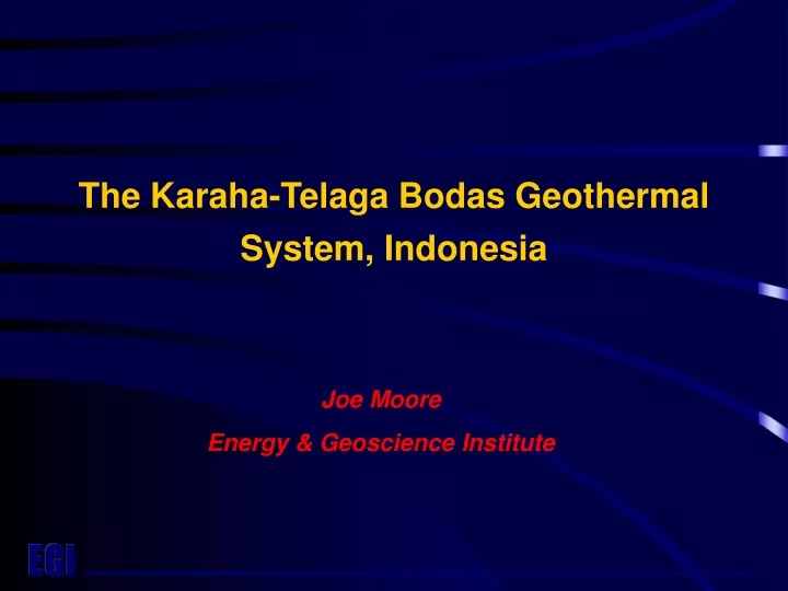 the karaha telaga bodas geothermal system