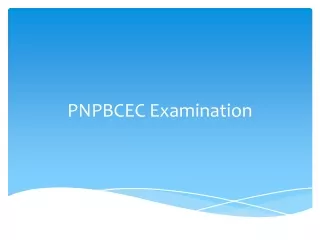 PNPBCEC Examination
