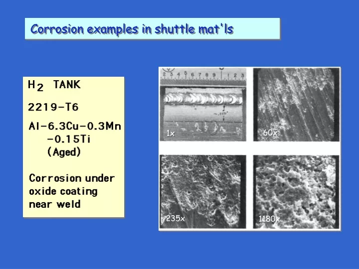 corrosion examples in shuttle mat ls