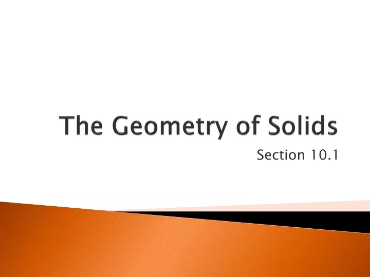the geometry of solids