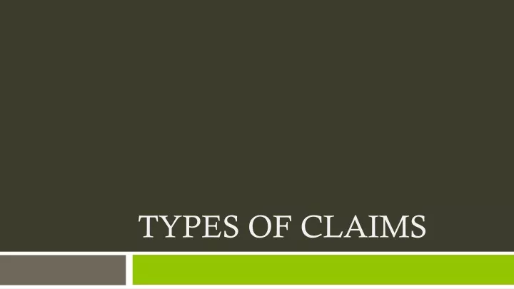 types of claims