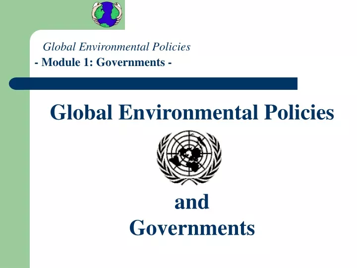 global environmental policies and governments