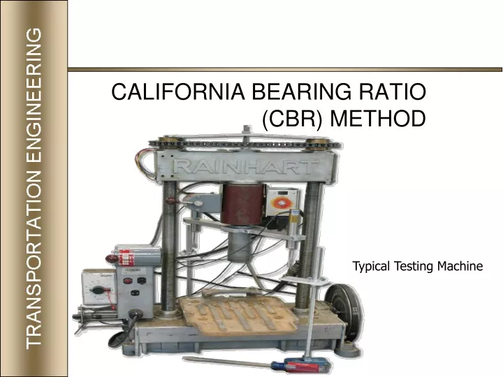 california bearing ratio cbr method