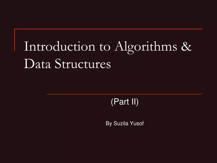 introduction to algorithms data structures