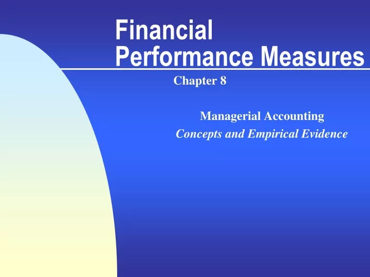 financial performance measures