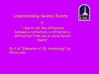Understanding Seismic Events