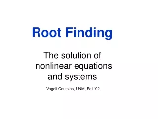 Root Finding