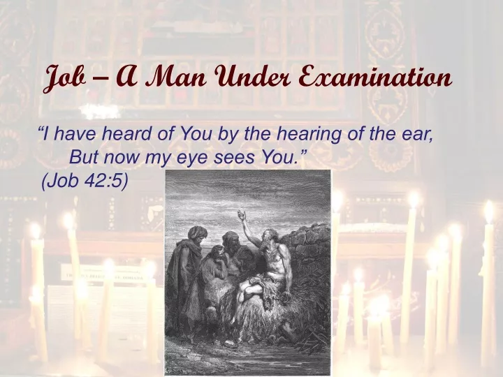 job a man under examination