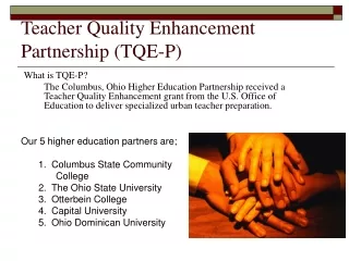 Teacher Quality Enhancement Partnership (TQE-P)