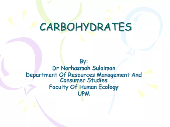 carbohydrates