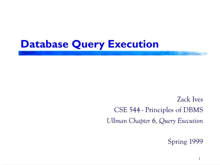 database query execution