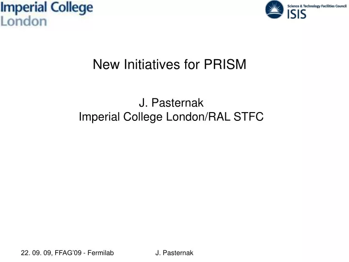 new initiatives for prism j pasternak imperial