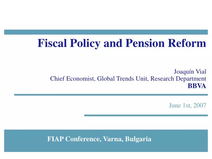 fiscal policy and pension reform