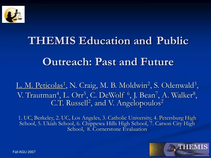 themis education and public outreach past and future