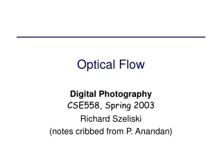 Optical Flow
