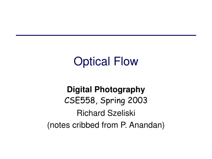 optical flow