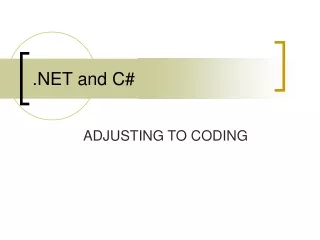 .NET and C#
