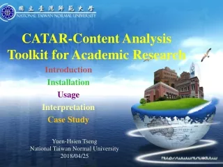 CATAR-C ontent Analysis Toolkit for Academic Research