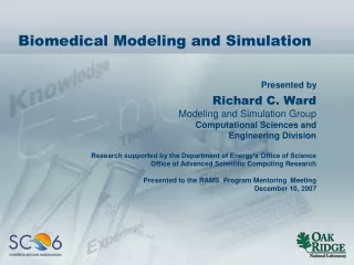 Biomedical Modeling and Simulation