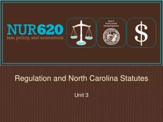 Regulation and North Carolina Statutes