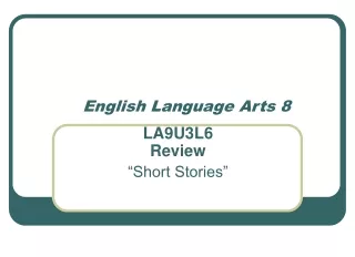 English Language Arts 8