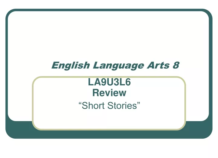 english language arts 8