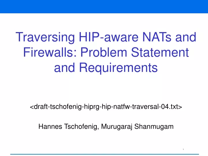 traversing hip aware nats and firewalls problem statement and requirements